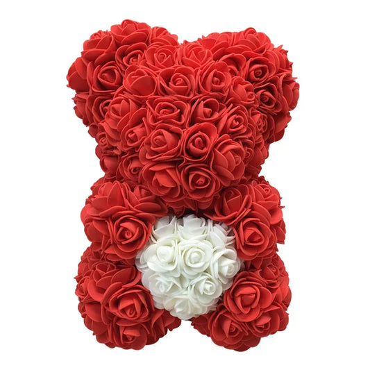 Valentinstag Geschenk 25cm Bär aus Rosen