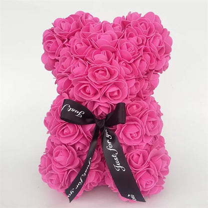 Valentinstag Geschenk 25cm Bär aus Rosen