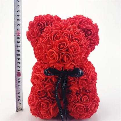 Valentinstag Geschenk 25cm Bär aus Rosen