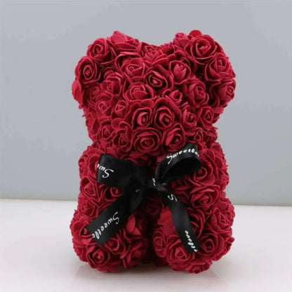 Valentinstag Geschenk 25cm Bär aus Rosen